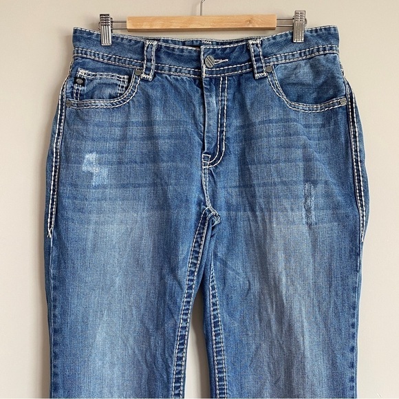 Rock & Roll Cowboy Double Barrel Relaxed Straight Leg Jeans Mens 33X36 - Picture 4 of 14